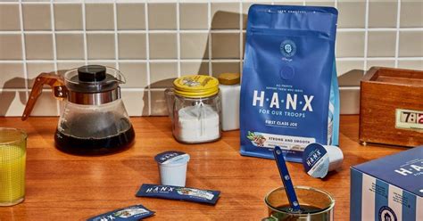 Hanx coffee - Wake up and smell the 100% Arabica Black Roast for those who savor the classic cup of Joe. Maybe best made in a thing called a percolator but choose your own process.